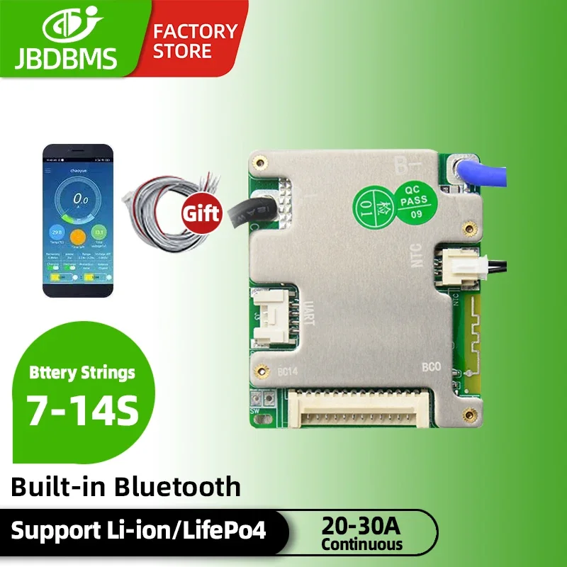 JiaBaiDa ڵ ĺ 7s-14s 7S 8S 9S 10S 11S 12S 13S 14S 20A 30A 40A 50A LFP NMC Ʈ BMS 24V 36V 48V